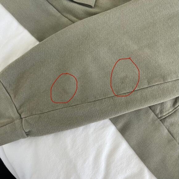 MATE The Label Organic Terry Full Zip Hoodie Sweatshirt Sage Green, Size Medium - Picture 8 of 14